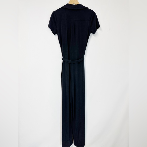 MICHAEL MICHAEL KORS Women's Split-Neck Button Jumpsuit black S - Picture 4 of 6